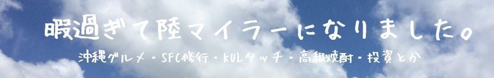 暇過ぎて陸マイラーになりました。